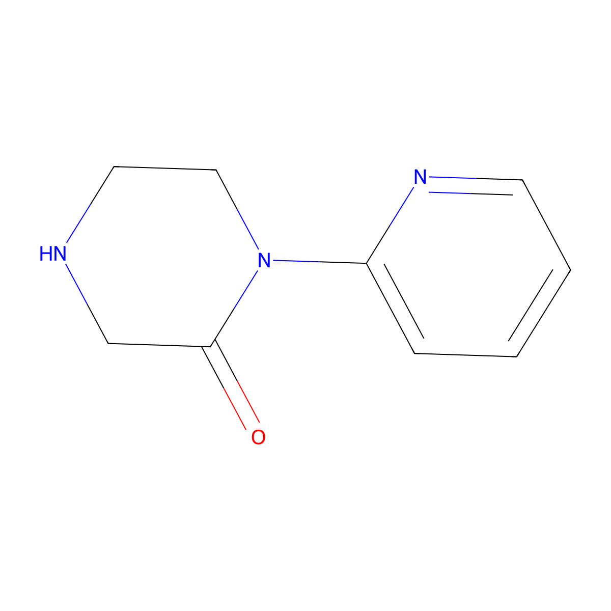 1-(Pyridin-2-yl)piperazin-2-one molecular structure, CAS 345310-98-7
