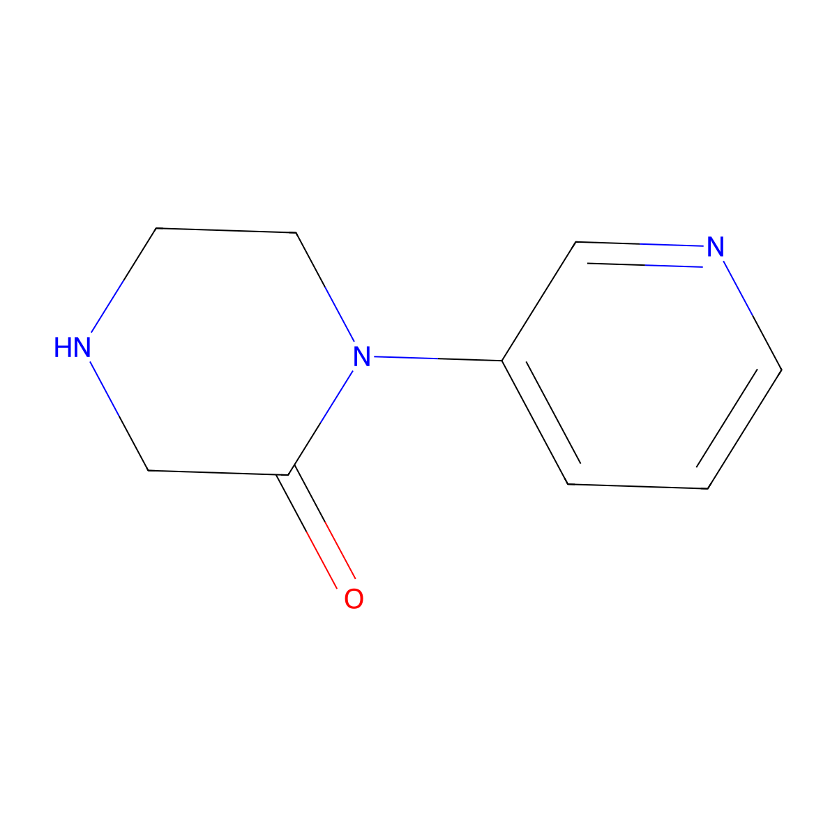 1-(Pyridin-3-yl)piperazin-2-one molecular structure, CAS 345311-00-4