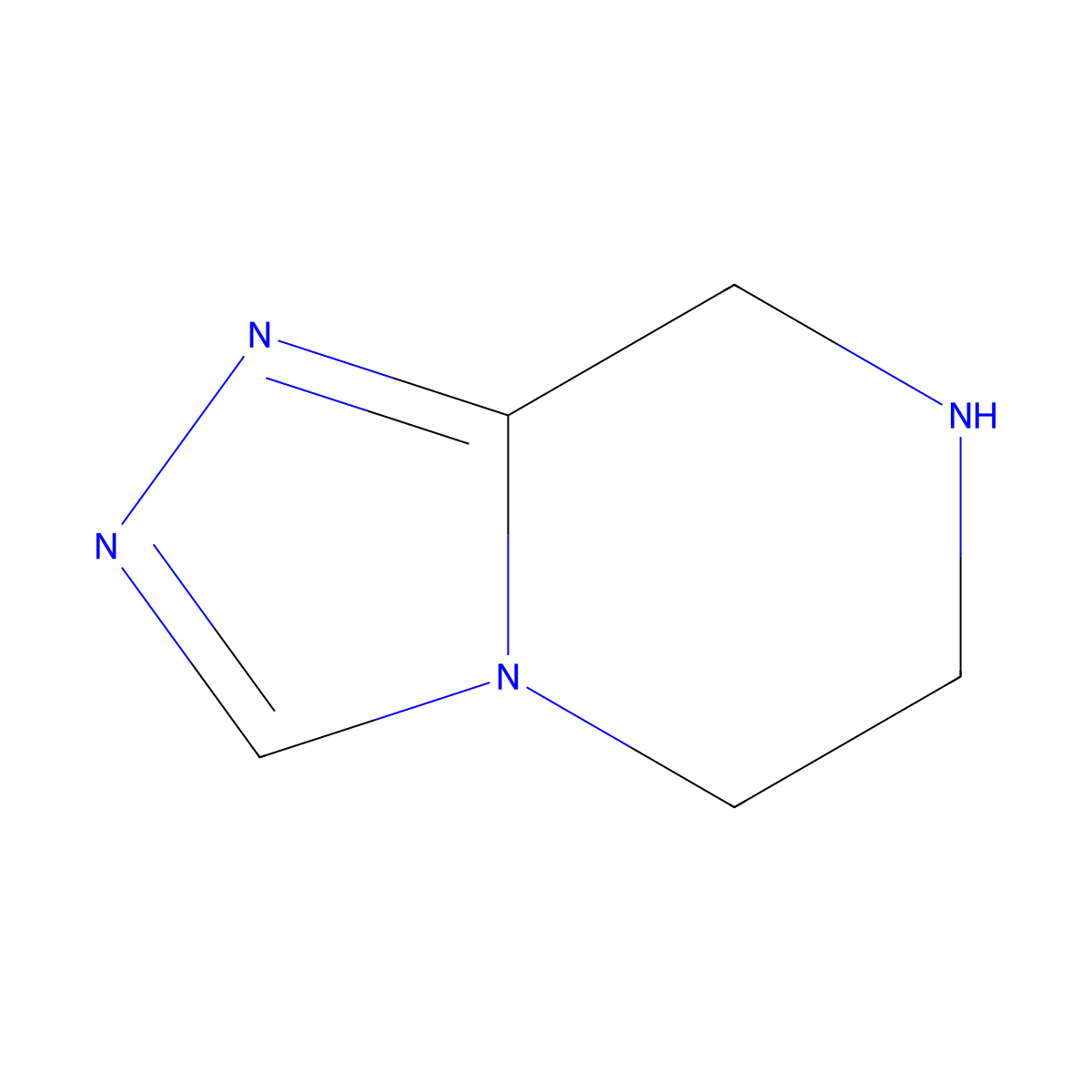5H,6H,7H,8H-(1,2,4)triazolo(4,3-a)pyrazine molecular structure, CAS 345311-09-3