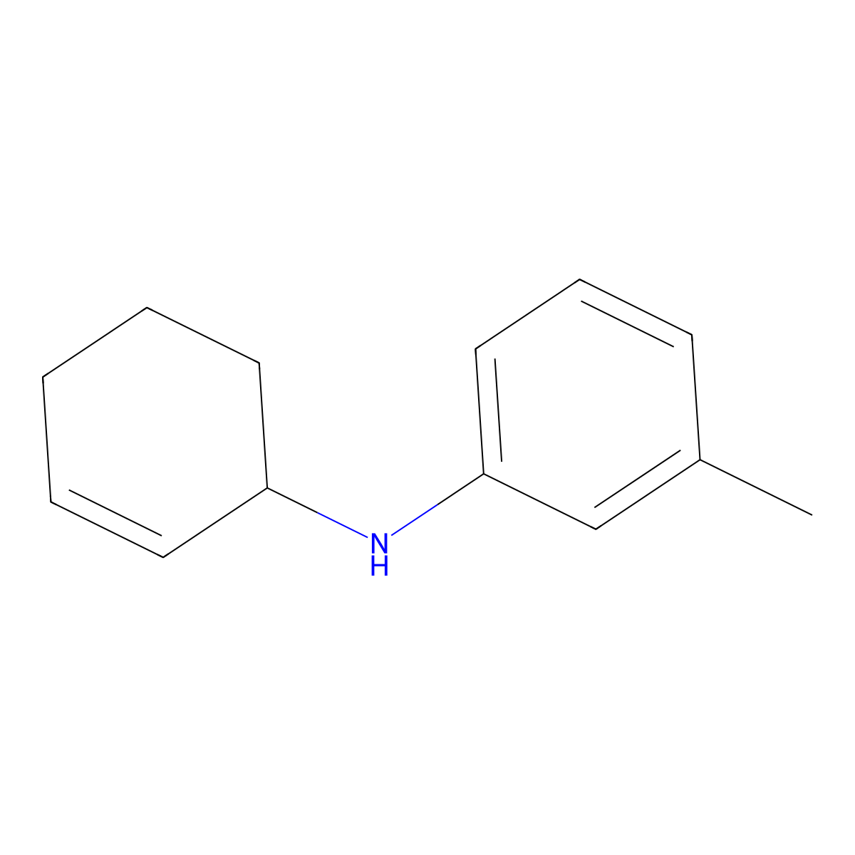 N-(Cyclohex-2-en-1-yl)-3-methylaniline molecular structure, CAS 345340-32-1