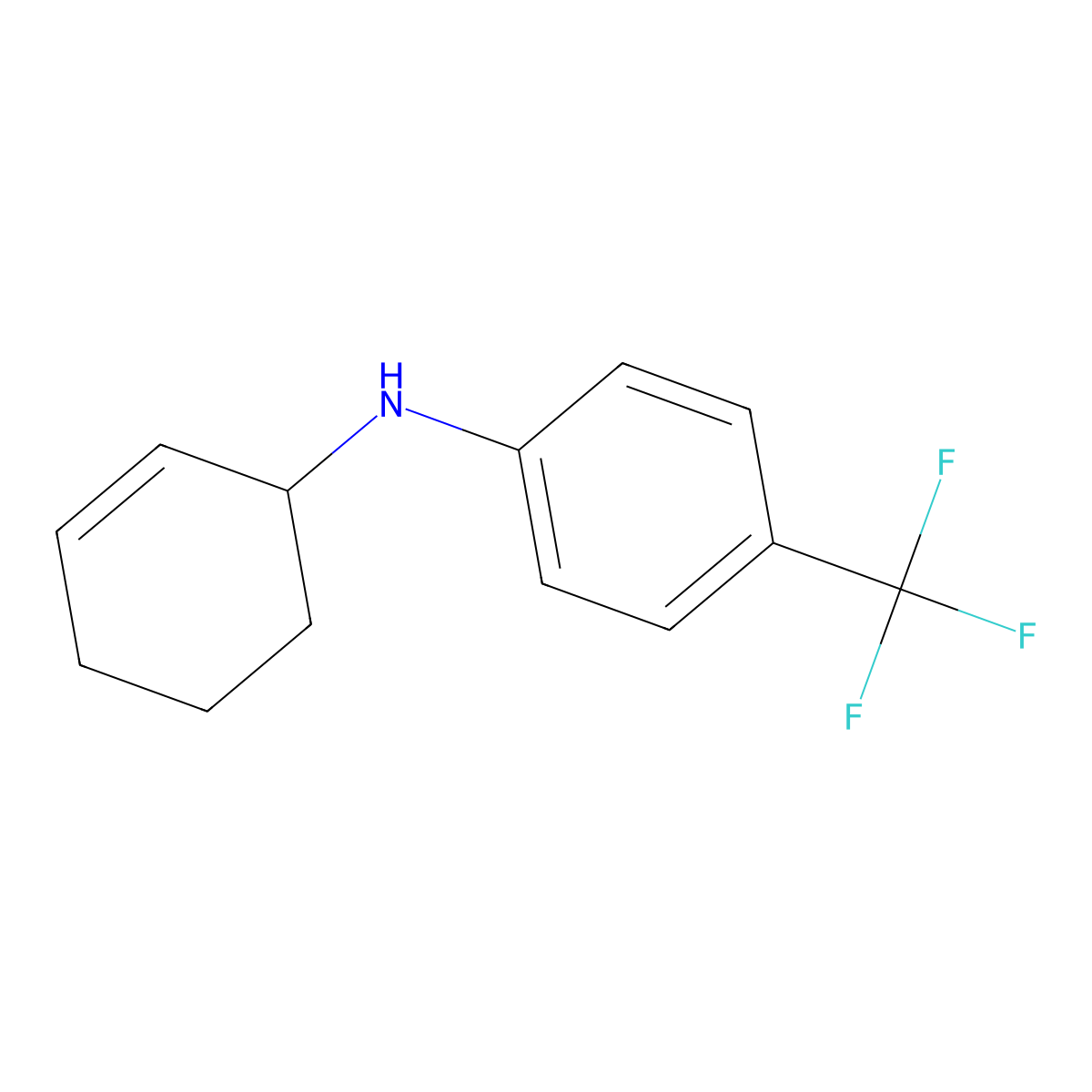 N-(Cyclohex-2-en-1-yl)-4-(trifluoromethyl)aniline molecular structure, CAS 345340-33-2