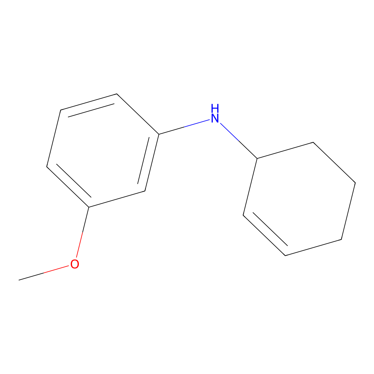 N-(cyclohex-2-en-1-yl)-3-methoxyaniline molecular structure, CAS 345340-35-4