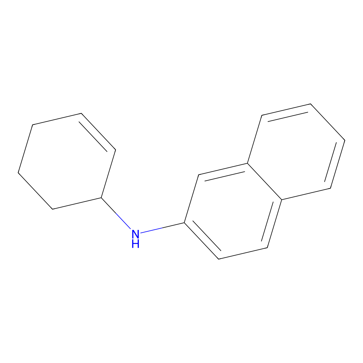 N-(cyclohex-2-en-1-yl)naphthalen-2-amine molecular structure, CAS 345340-36-5
