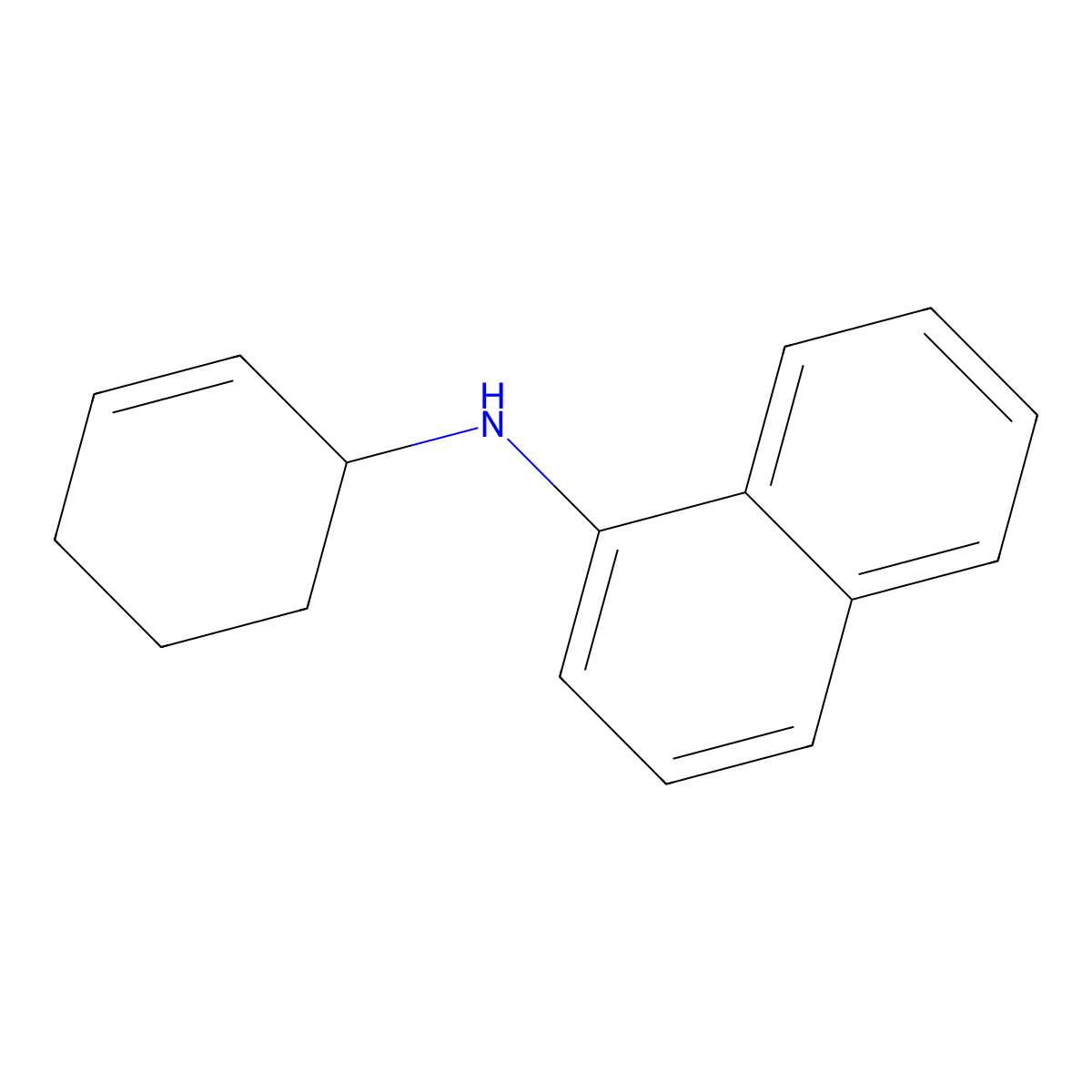 N-(Cyclohex-2-en-1-yl)naphthalen-1-amine molecular structure, CAS 345340-37-6