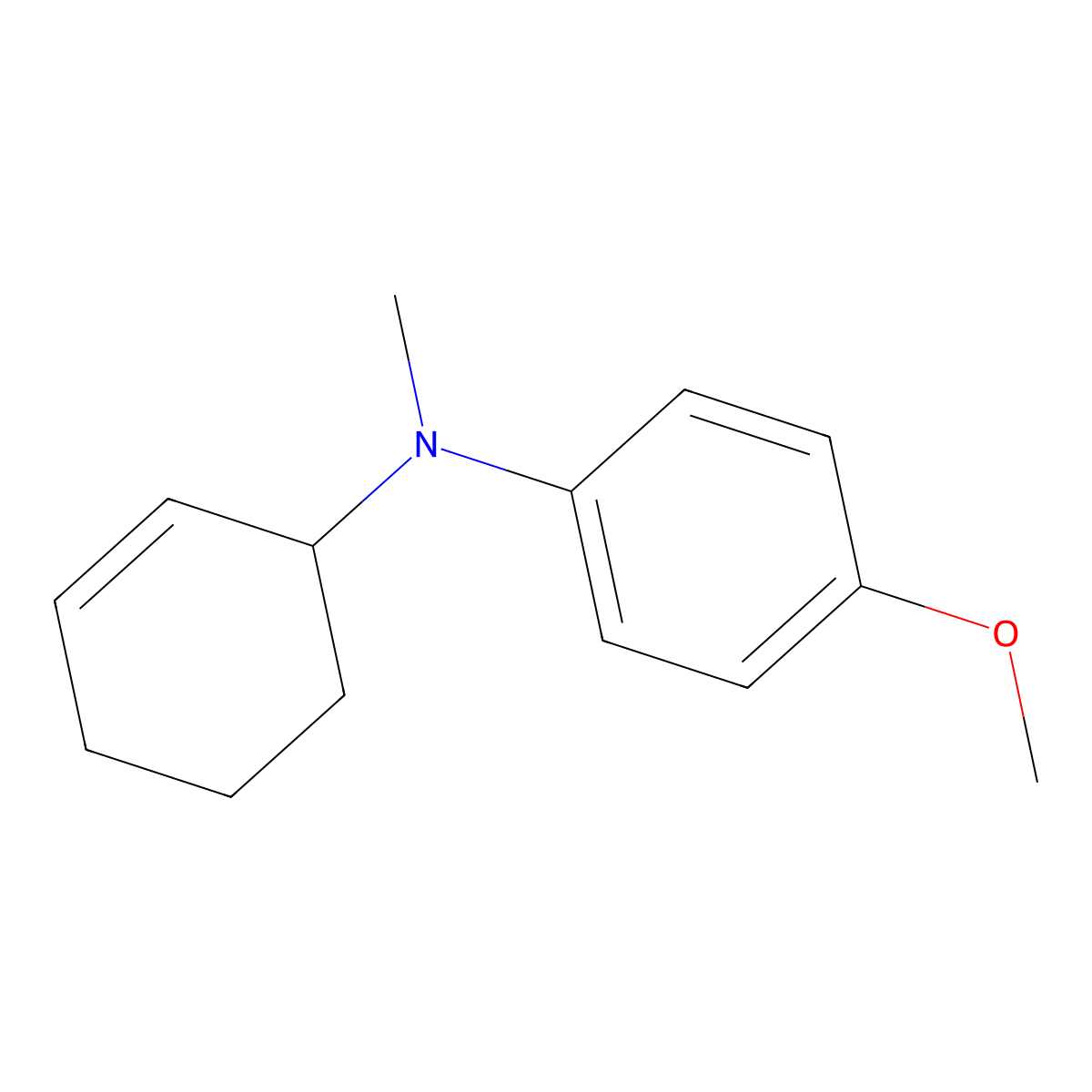 N-(Cyclohex-2-en-1-yl)-4-methoxy-N-methylaniline molecular structure, CAS 345340-40-1