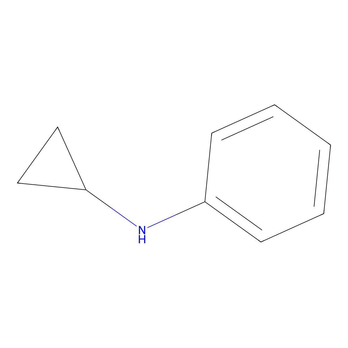 N-Cyclopropylaniline molecular structure, CAS 34535-98-3