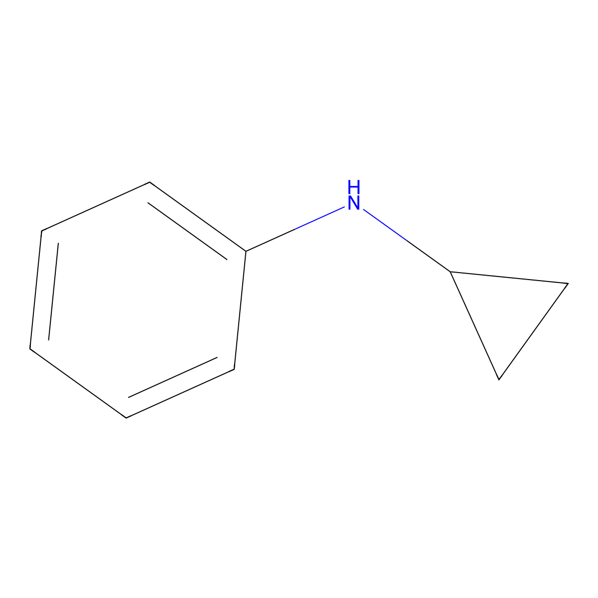 N-Cyclopropylaniline molecular structure, CAS 34535-98-3