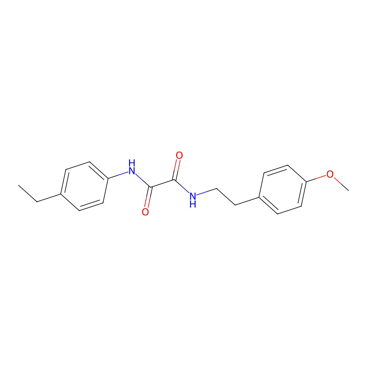 N'-(4-ethylphenyl)-N-[2-(4-methoxyphenyl)ethyl]oxamide molecular structure, CAS 345367-18-2