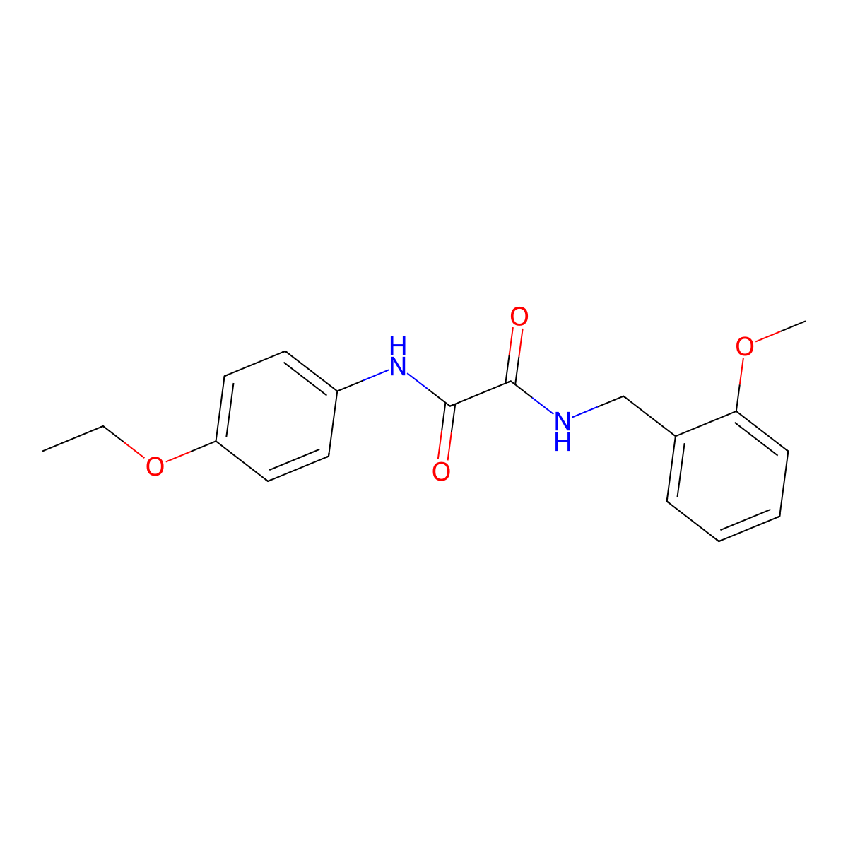 N'-(4-ethoxyphenyl)-N-[(2-methoxyphenyl)methyl]oxamide molecular structure, CAS 345367-22-8