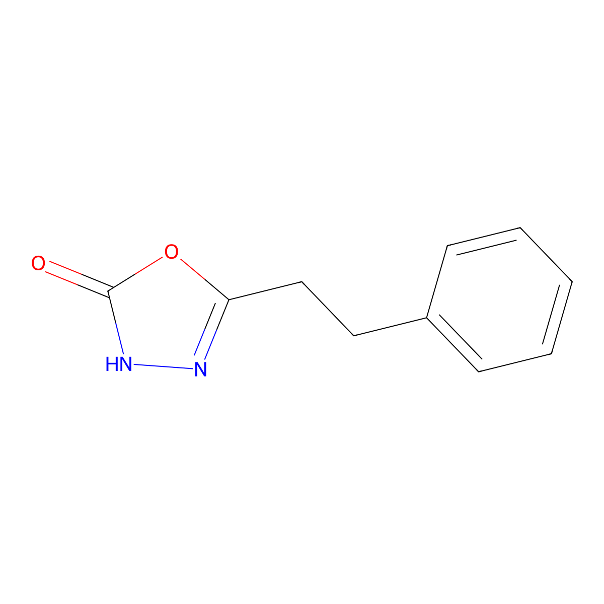 5-(2-Phenylethyl)-2,3-dihydro-1,3,4-oxadiazol-2-one molecular structure, CAS 34544-64-4