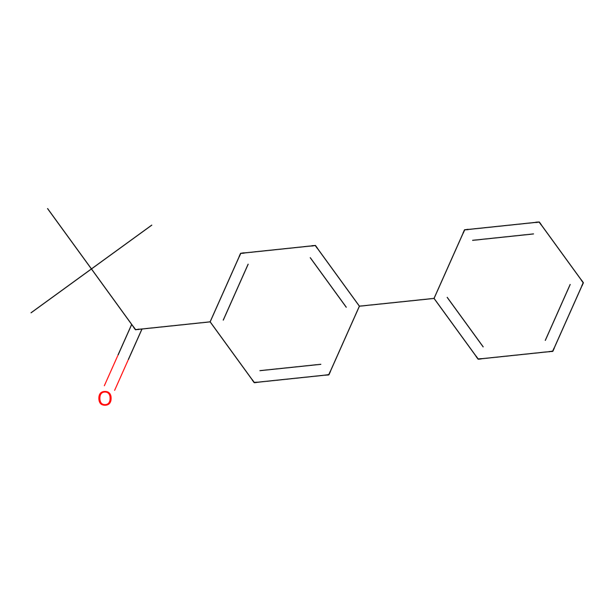 1-Biphenyl-4-yl-2,2-dimethylpropan-1-one molecular structure, CAS 34546-86-6