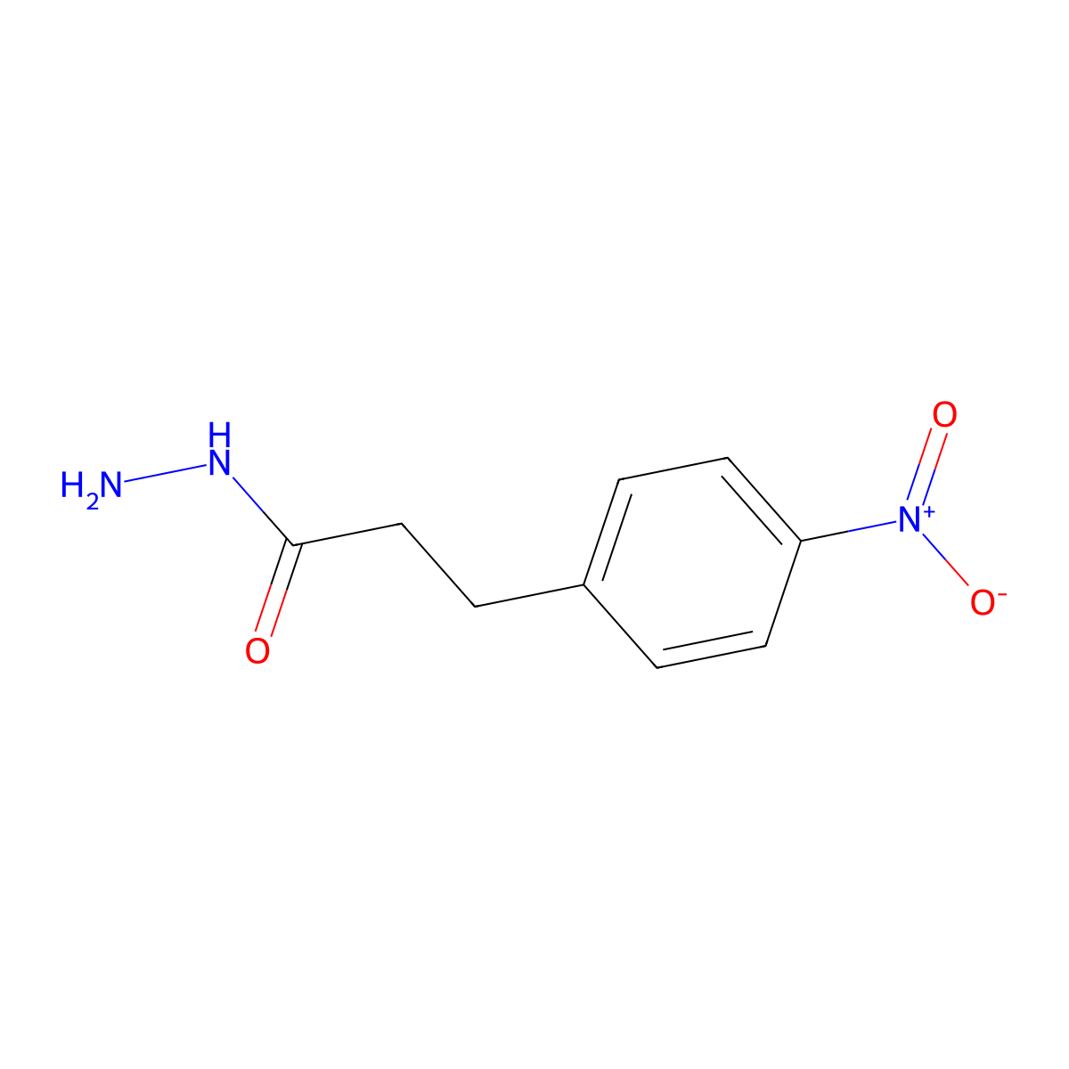 3-(4-Nitrophenyl)propanohydrazide molecular structure, CAS 34547-21-2
