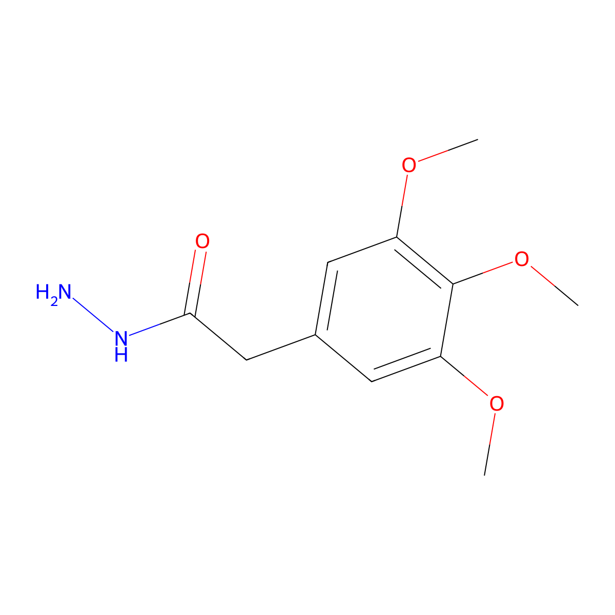 2-(3,4,5-Trimethoxyphenyl)acetohydrazide molecular structure, CAS 34547-25-6