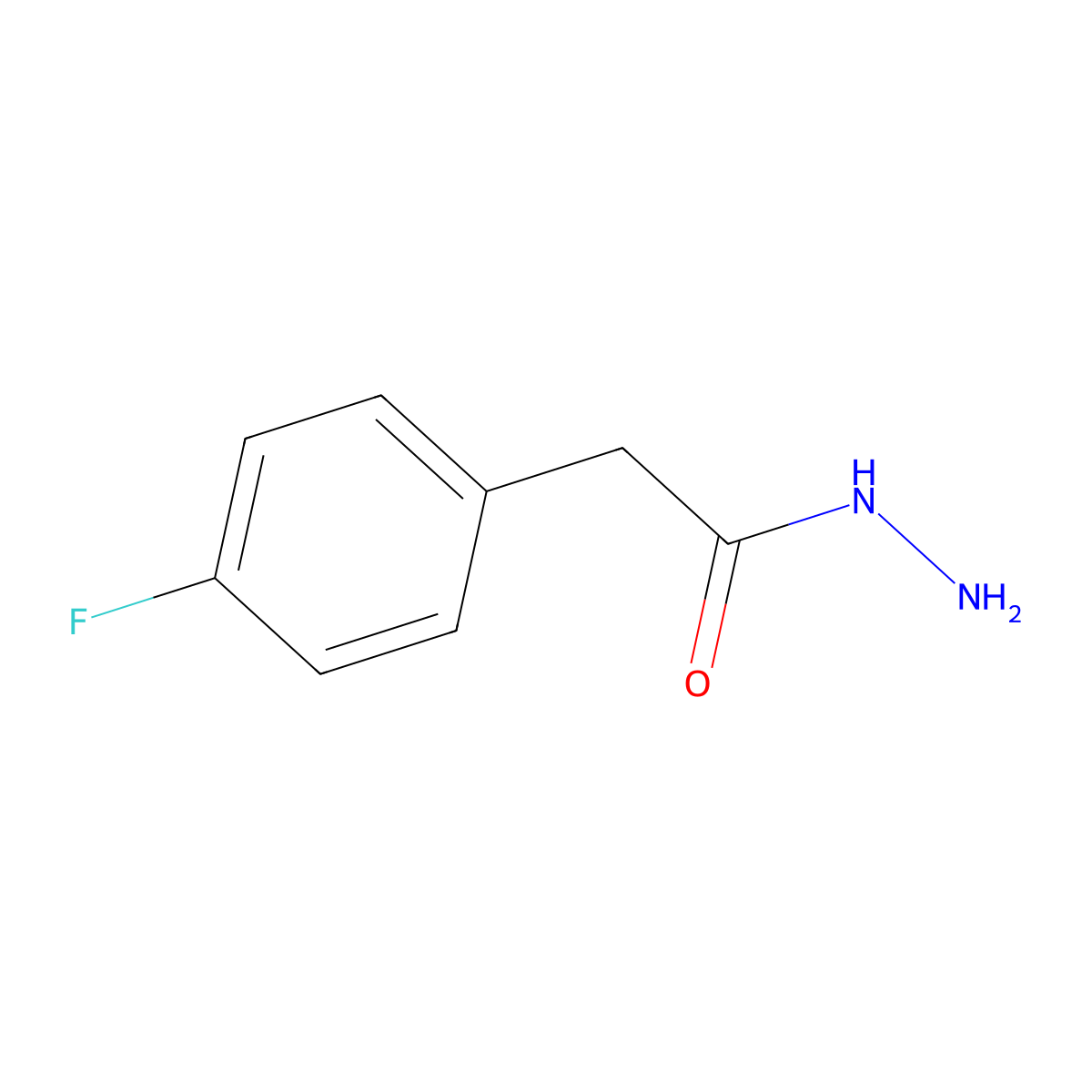 2-(4-Fluorophenyl)acetohydrazide molecular structure, CAS 34547-28-9