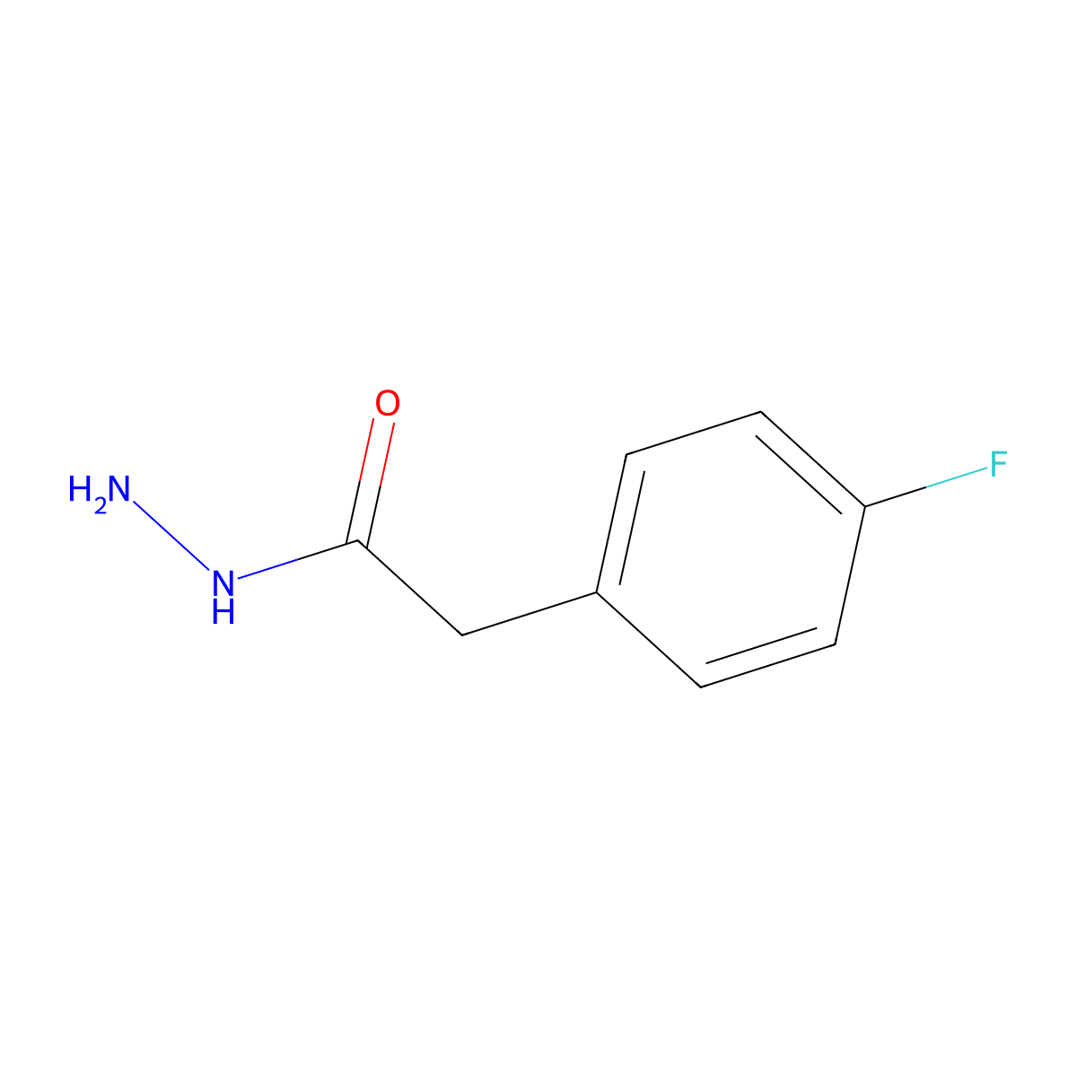 2-(4-Fluorophenyl)acetohydrazide molecular structure, CAS 34547-28-9