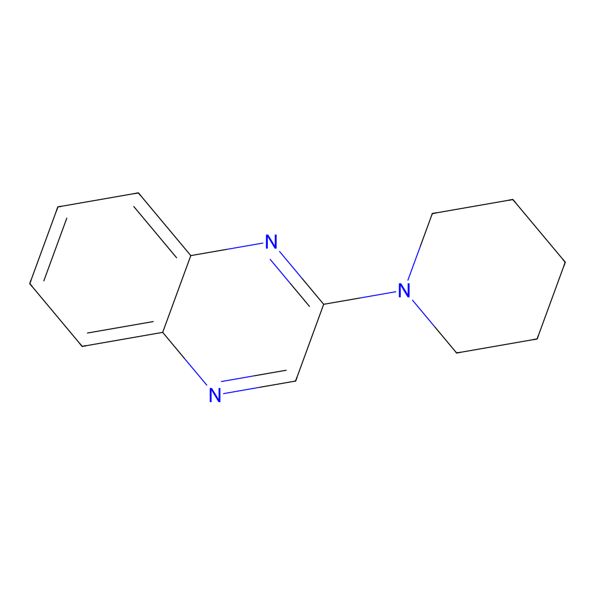 2-Piperidinoquinoxaline molecular structure, CAS 34548-26-0