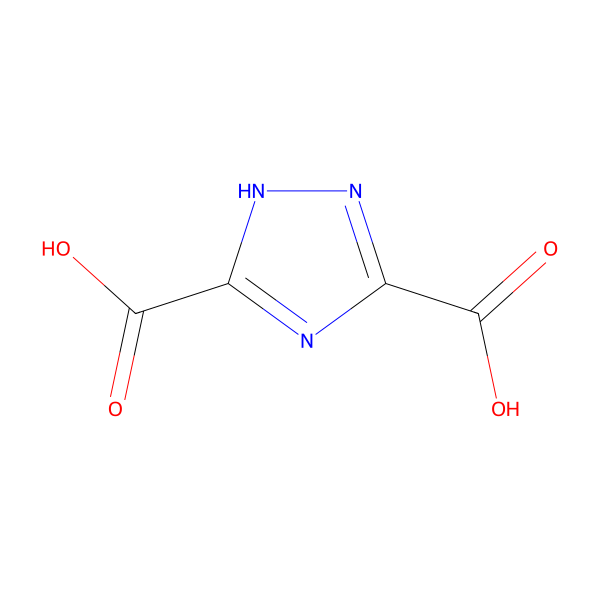 4H-1,2,4-triazole-3,5-dicarboxylic acid molecular structure, CAS 34550-41-9