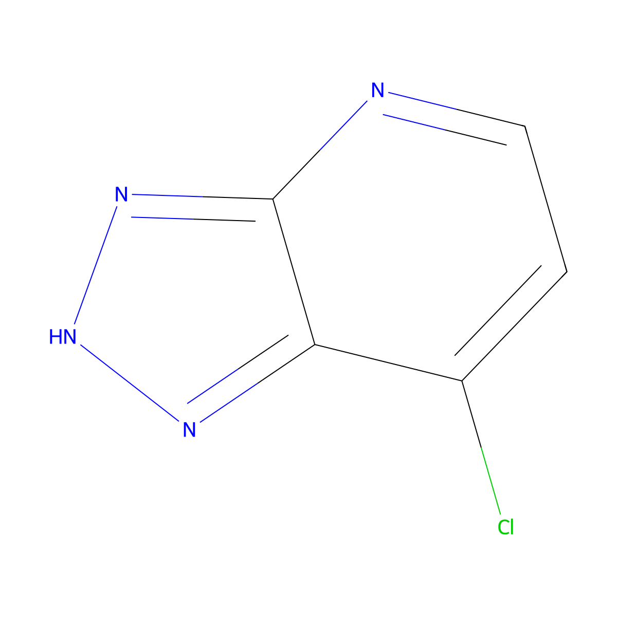 7-Chloro-3H-[1,2,3]triazolo[4,5-b]pyridine molecular structure, CAS 34550-49-7