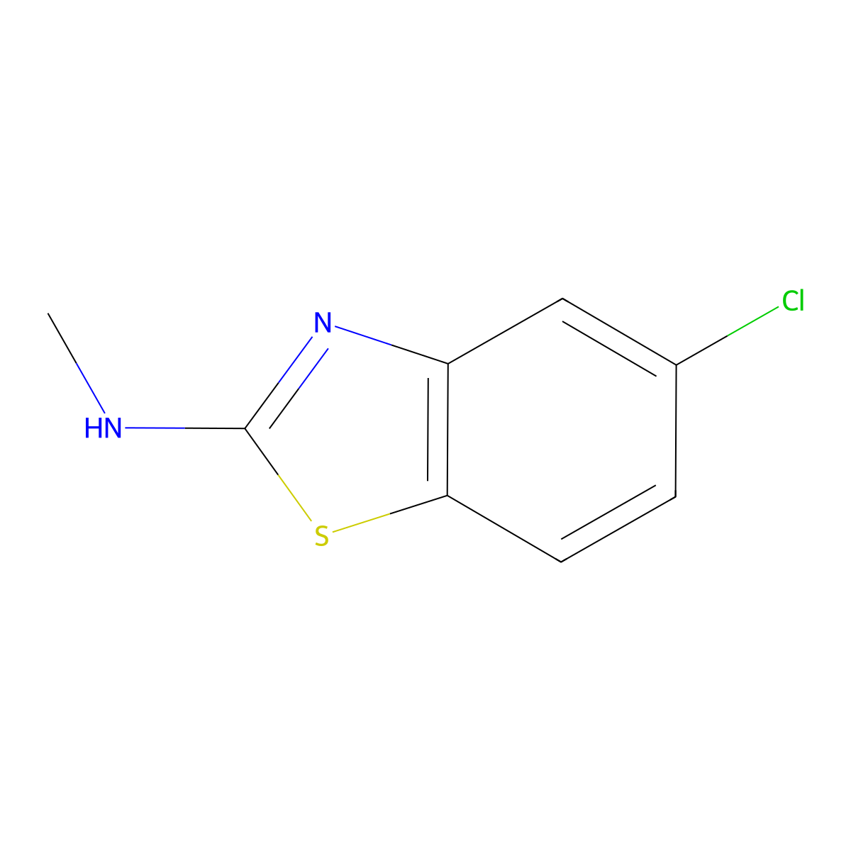 5-chloro-N-methyl-1,3-benzothiazol-2-amine molecular structure, CAS 34551-17-2