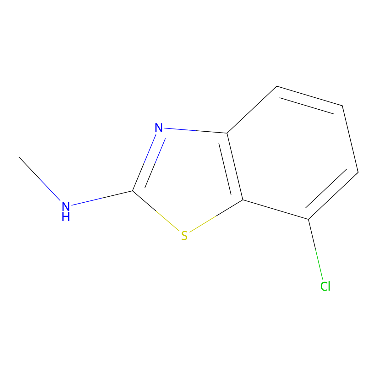 7-chloro-N-methyl-1,3-benzothiazol-2-amine molecular structure, CAS 34551-18-3