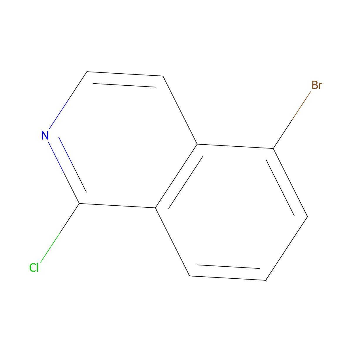 5-Bromo-1-chloroisoquinoline molecular structure, CAS 34551-41-2