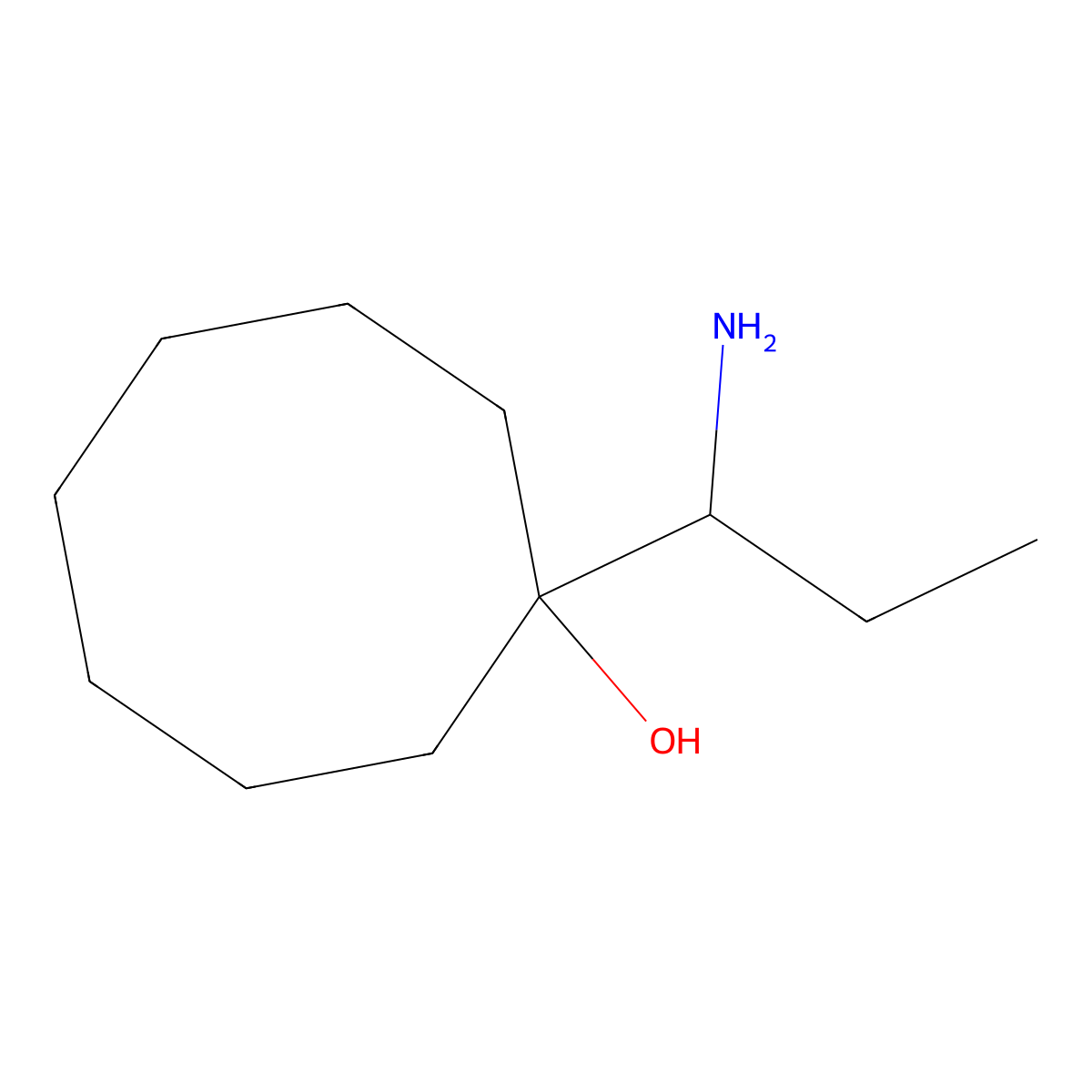 1-(1-Aminopropyl)cyclooctan-1-OL molecular structure, CAS 34552-64-2