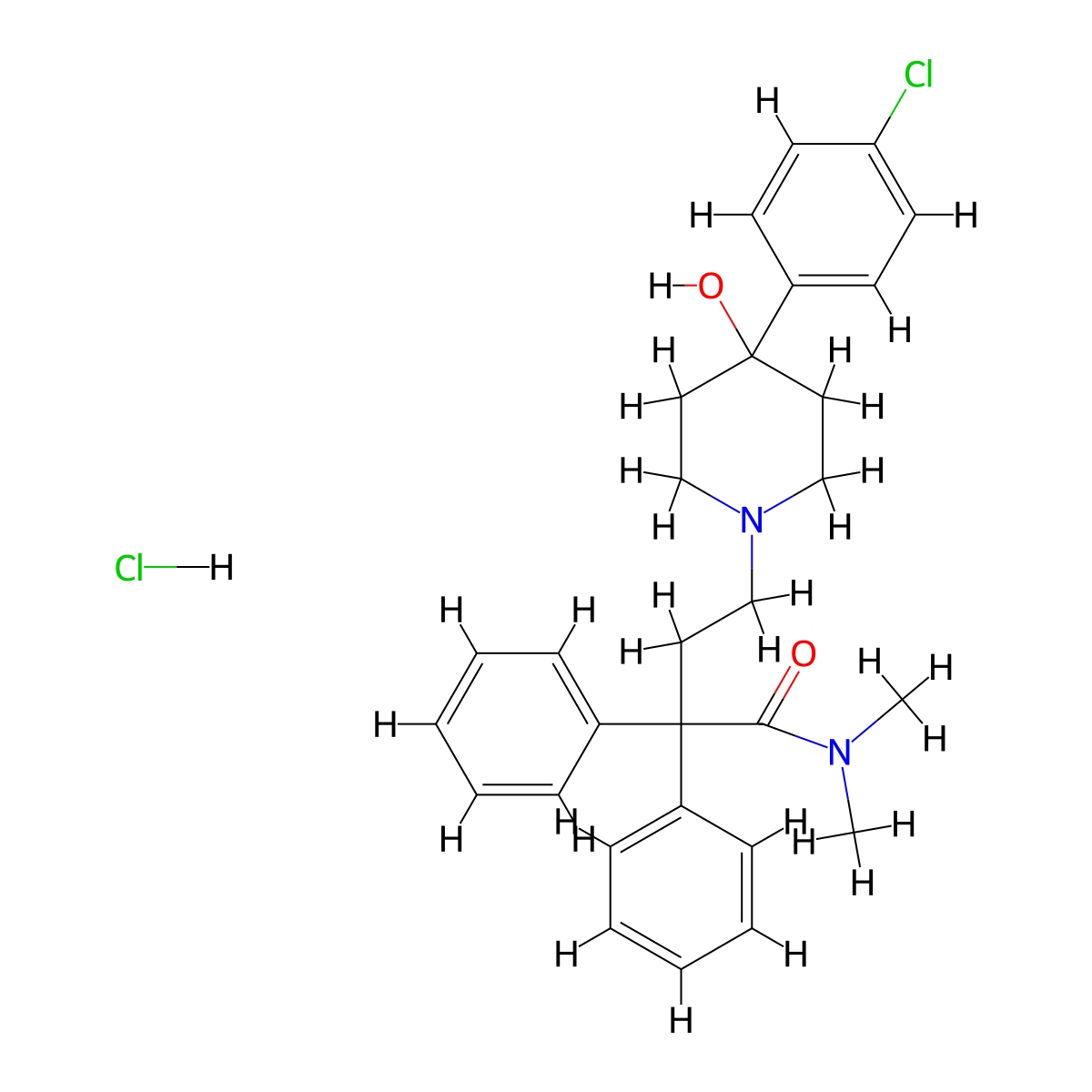 Loperamide Hydrochloride molecular structure, CAS 34552-83-5