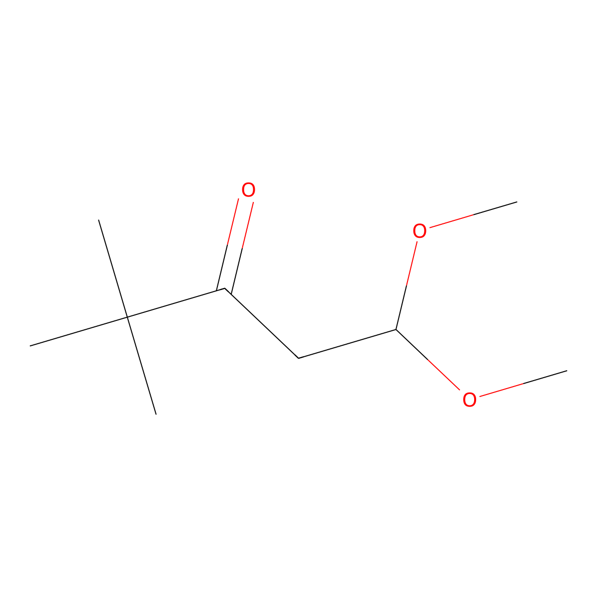1,1-Dimethoxy-4,4-dimethylpentan-3-one molecular structure, CAS 34553-33-8
