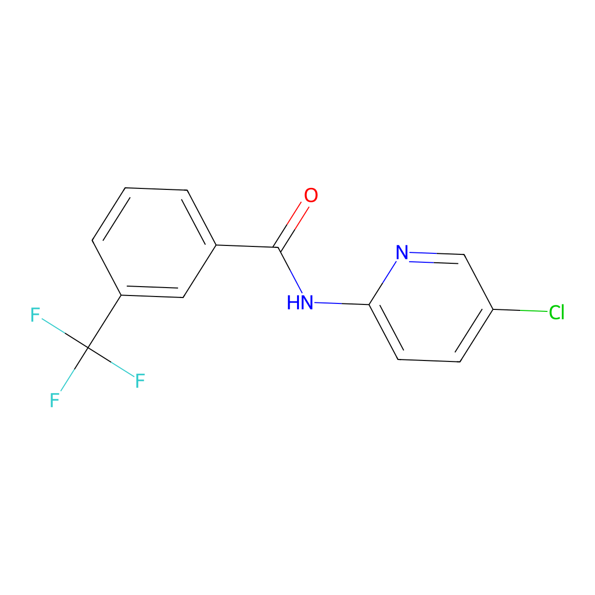 N-(5-Chloro-2-pyridinyl)-3-(trifluoromethyl)benzamide molecular structure, CAS 34556-80-4