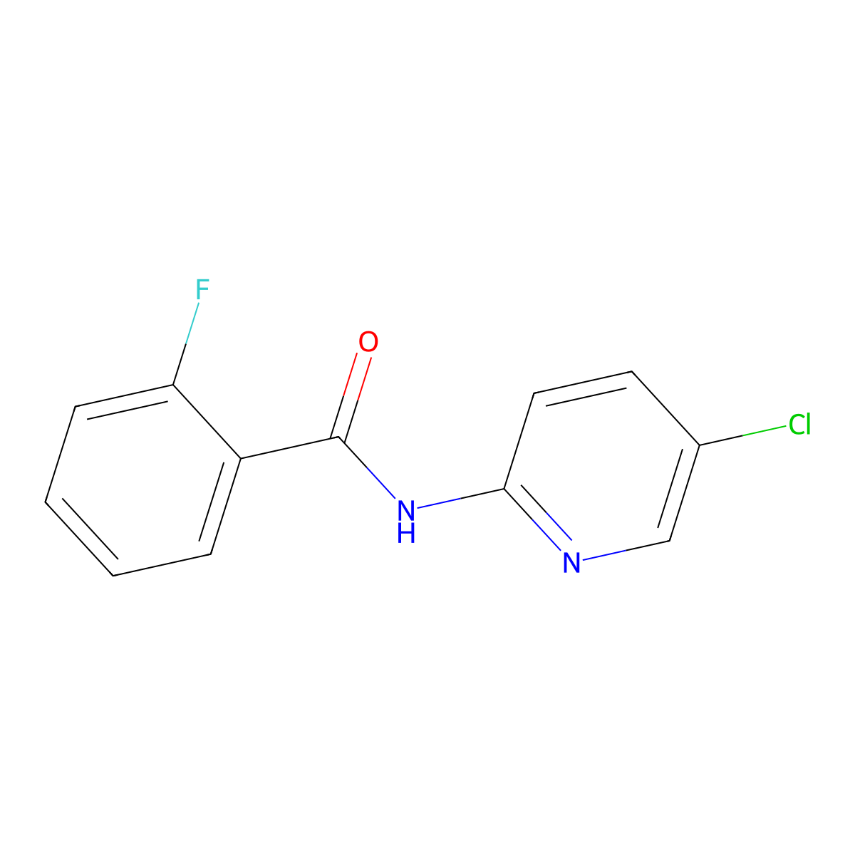 Benzamide, N-(5-chloro-2-pyridinyl)-2-fluoro- molecular structure, CAS 34556-81-5