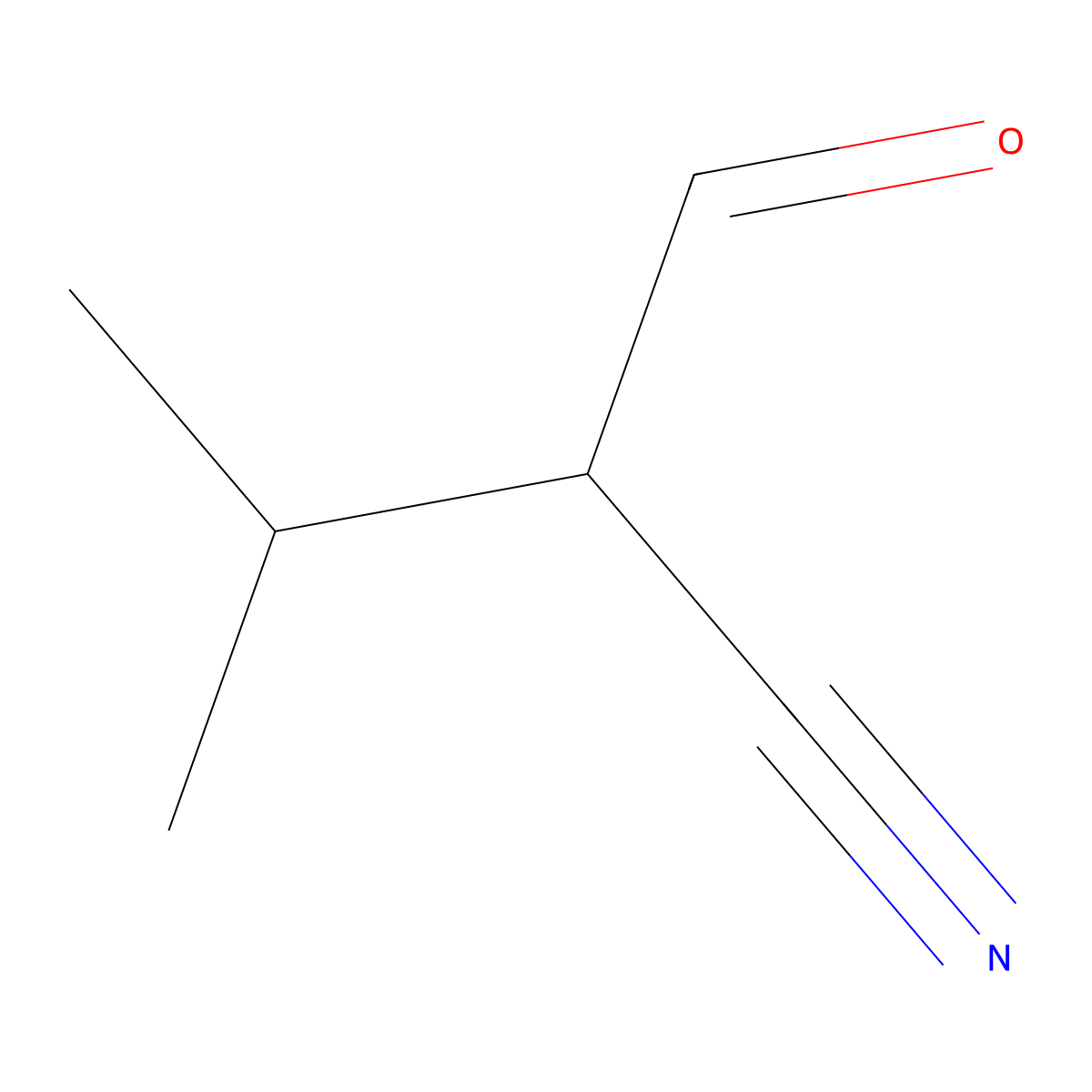 2-Formyl-3-methylbutanenitrile molecular structure, CAS 345581-33-1