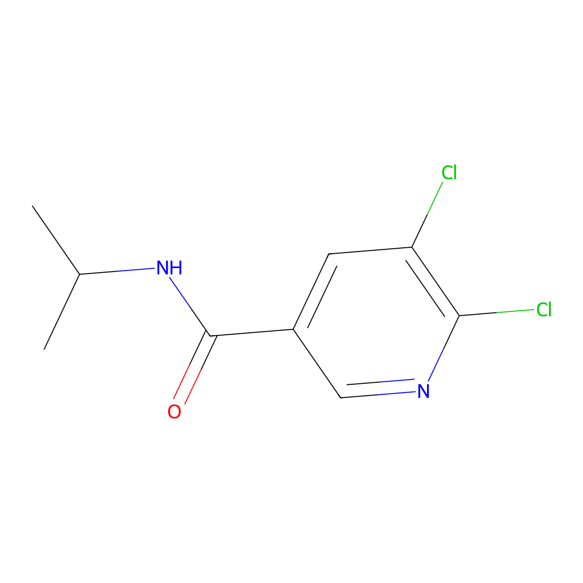 5,6-Dichloro-N-isopropylnicotinamide molecular structure, CAS 345582-94-7