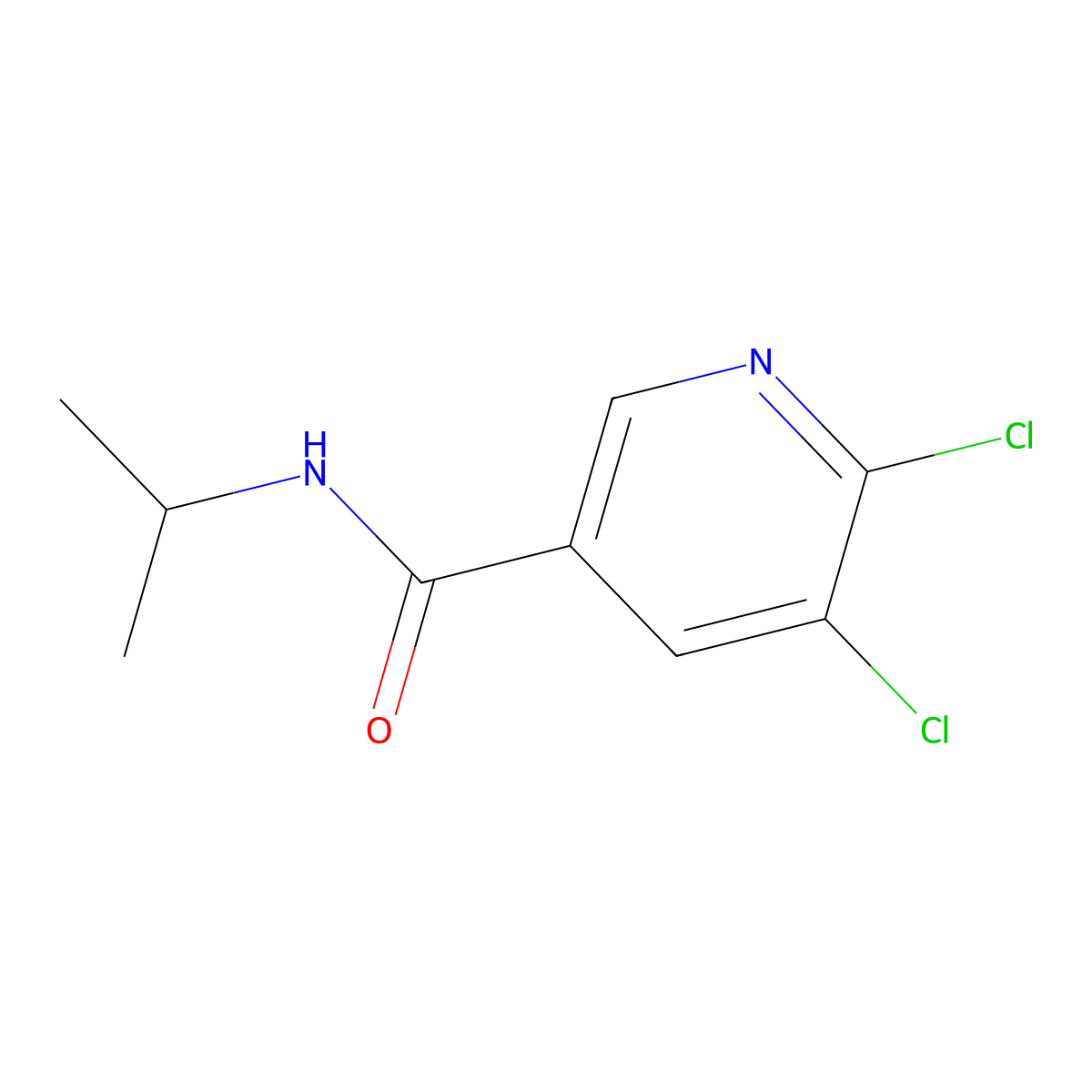 5,6-Dichloro-N-isopropylnicotinamide molecular structure, CAS 345582-94-7