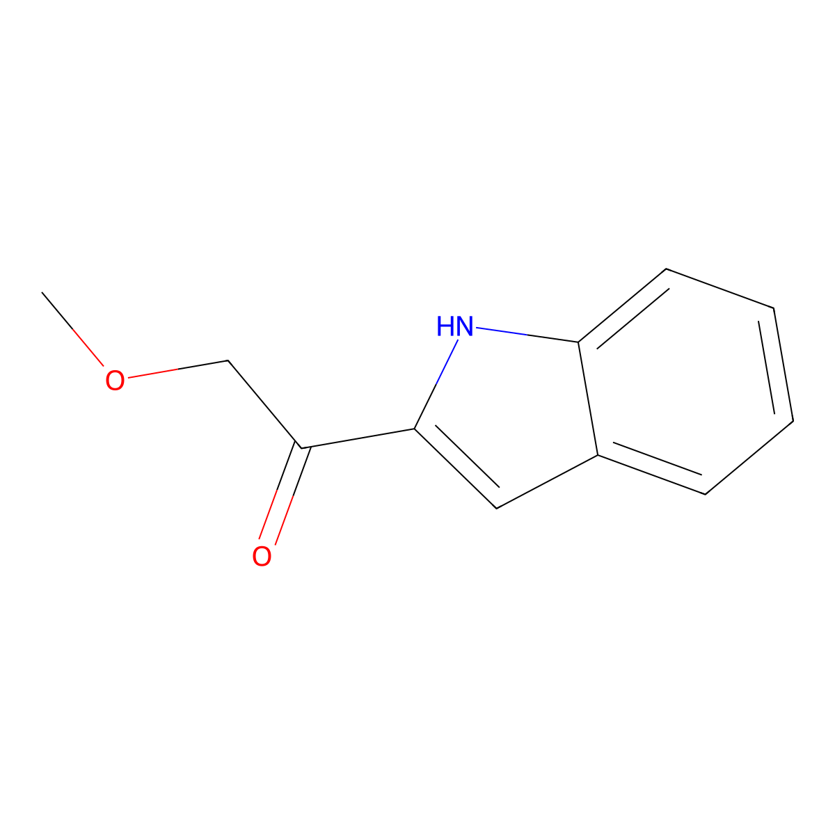 Ketone, 2-indolyl methoxymethyl- molecular structure, CAS 34559-71-2