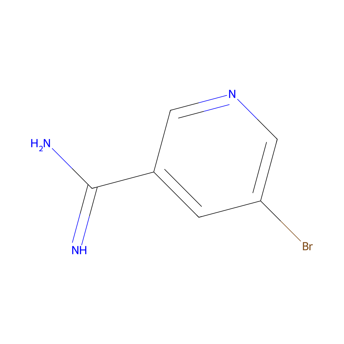 5-Bromonicotinimidamide molecular structure, CAS 345591-93-7