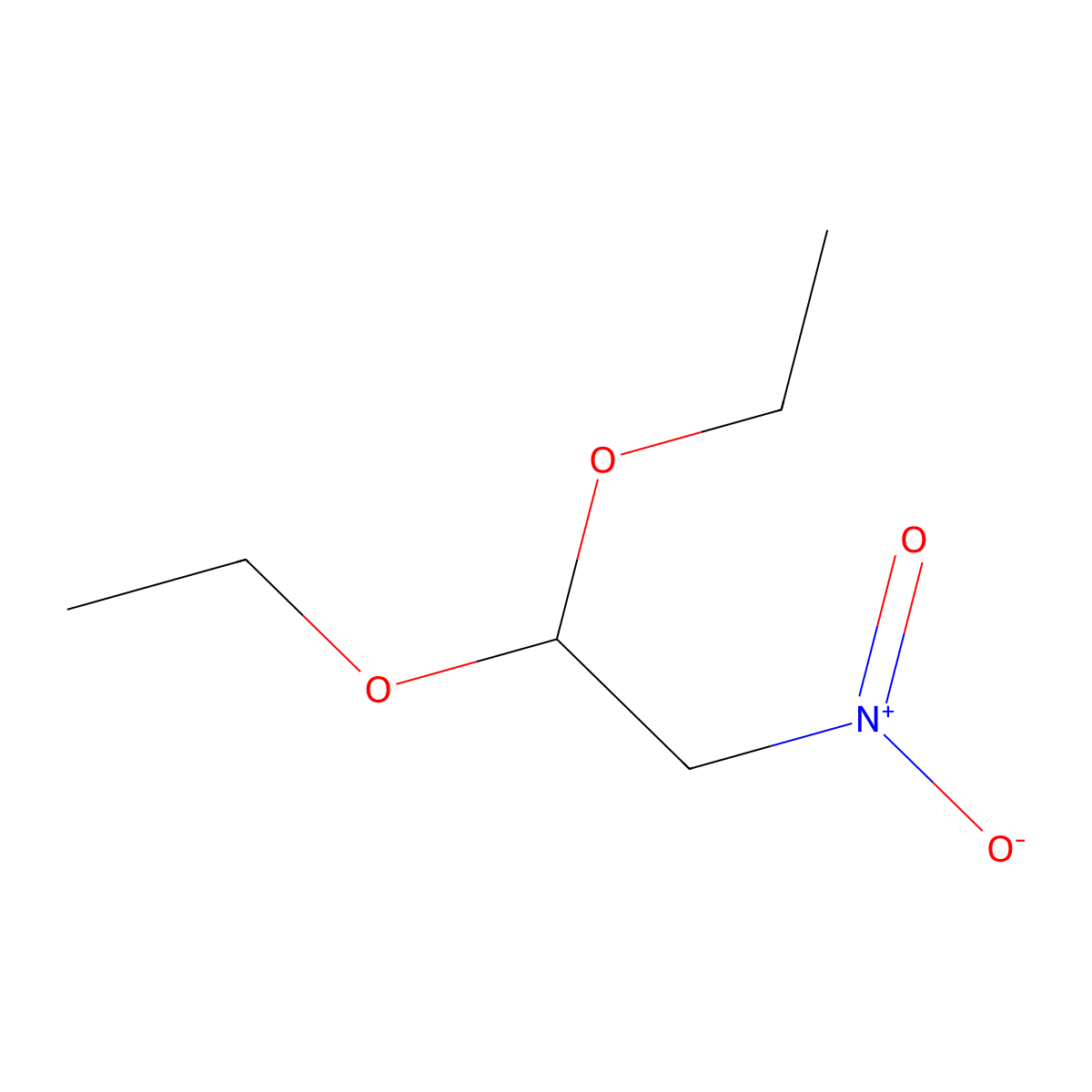 1,1-Diethoxy-2-nitroethane molecular structure, CAS 34560-16-2