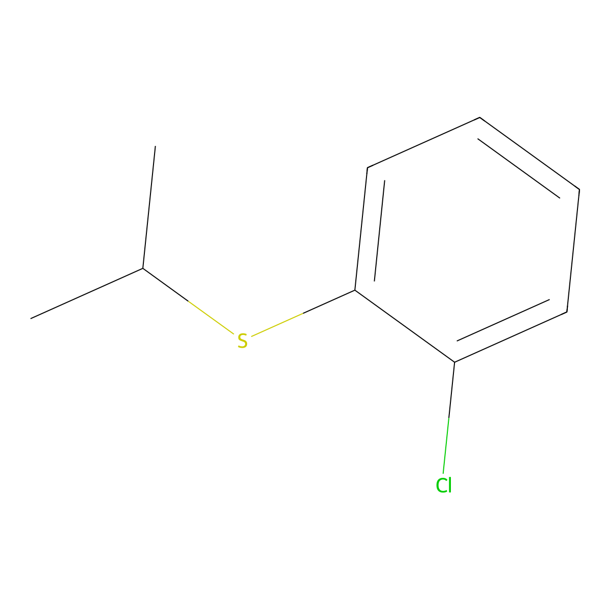 1-Chloro-2-[(propan-2-yl)sulfanyl]benzene molecular structure, CAS 34560-82-2