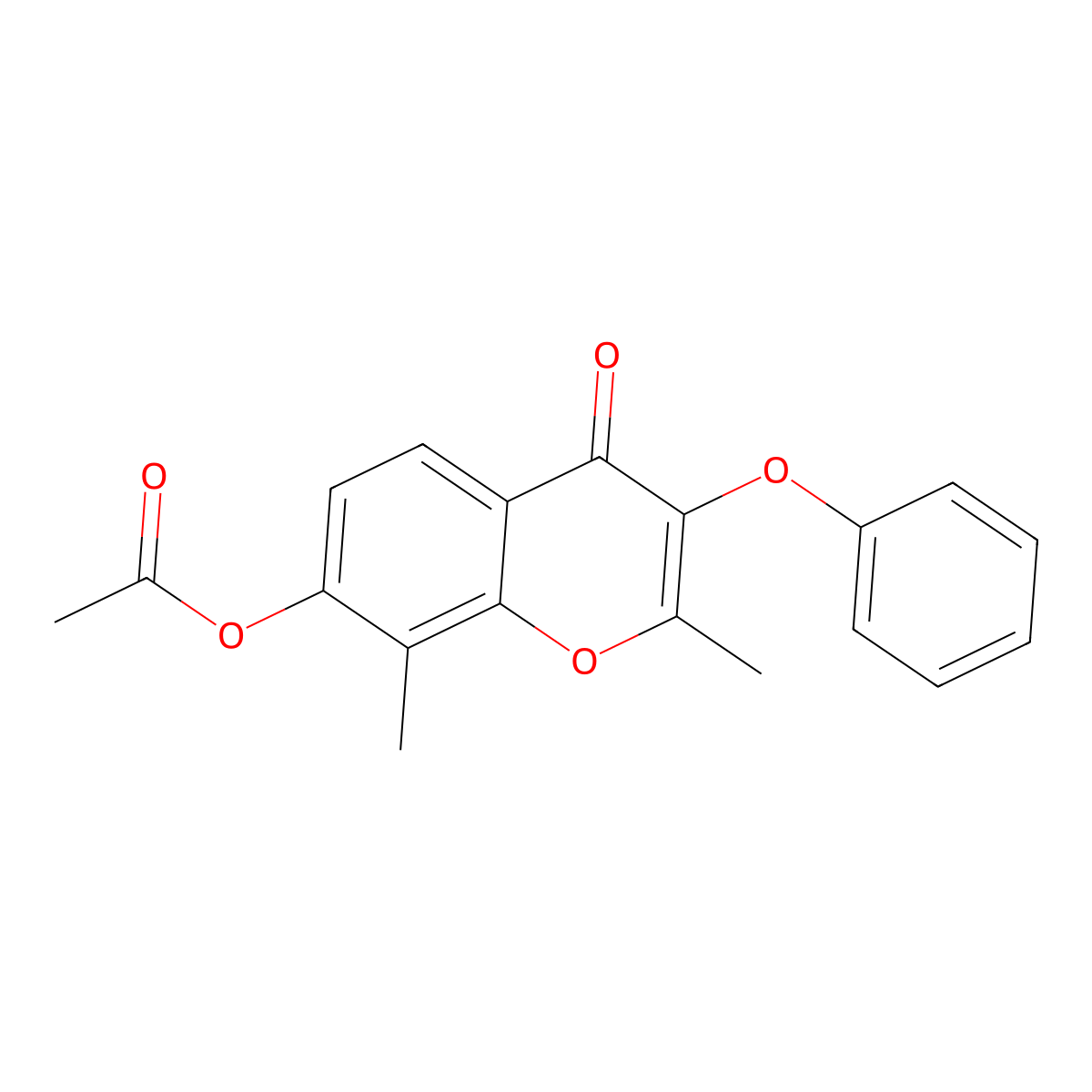 2,8-dimethyl-4-oxo-3-phenoxy-4H-chromen-7-yl acetate molecular structure, CAS 345616-57-1