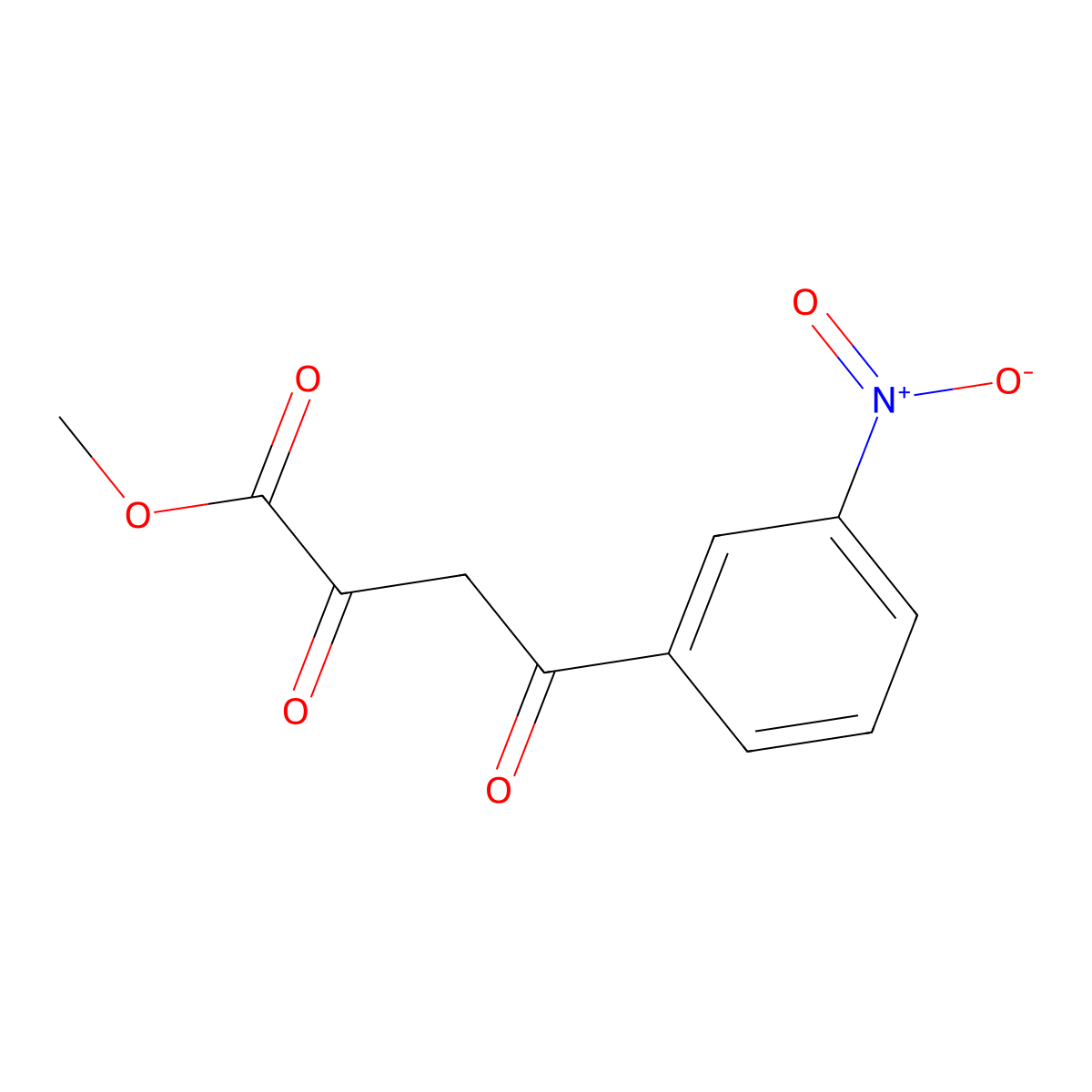 Methyl 4-(3-nitrophenyl)-2,4-dioxobutanoate molecular structure, CAS 345617-18-7