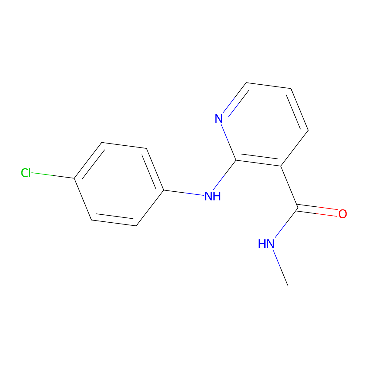 2-(4-Chloroanilino)-N-Methylnicotinamide molecular structure, CAS 345618-34-0