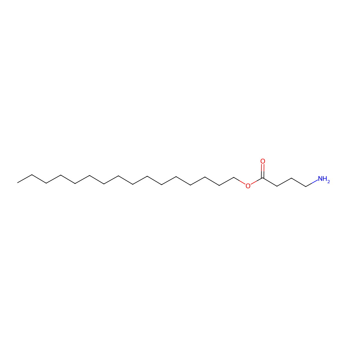 Hexadecyl 4-aminobutanoate molecular structure, CAS 34562-99-7