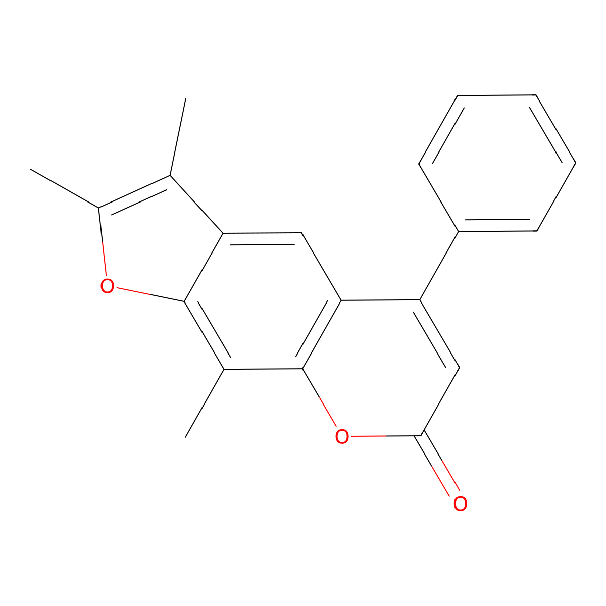 2,3,9-trimethyl-5-phenyl-7H-furo[3,2-g]chromen-7-one molecular structure, CAS 345625-64-1
