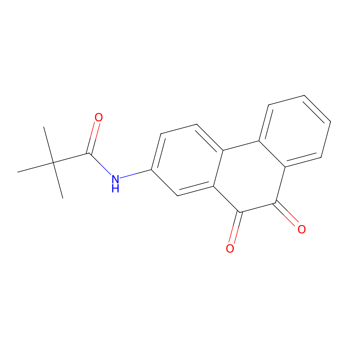 N-(9,10-Dihydro-9,10-dioxo-2-phenanthrenyl)-2,2-dimethyl-propanamide molecular structure, CAS 345630-40-2