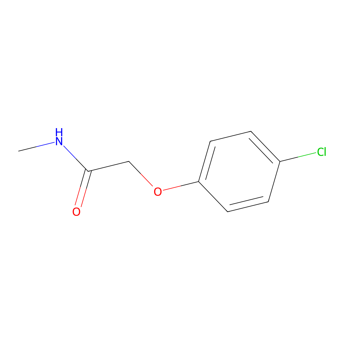 2-(4-chlorophenoxy)-N-methylacetamide molecular structure, CAS 345633-20-7
