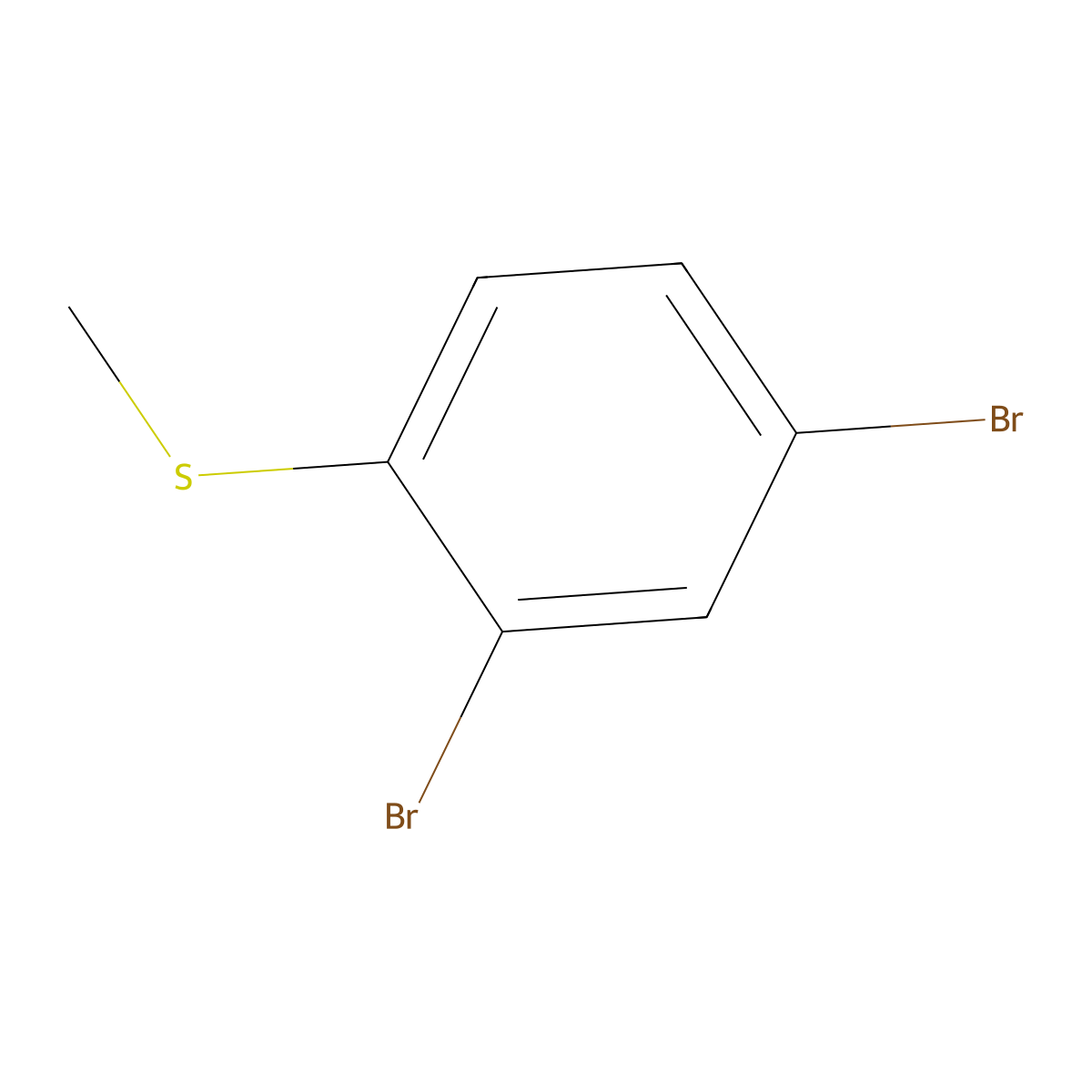 (2,4-Dibromophenyl)(methyl)sulfane molecular structure, CAS 345635-35-0
