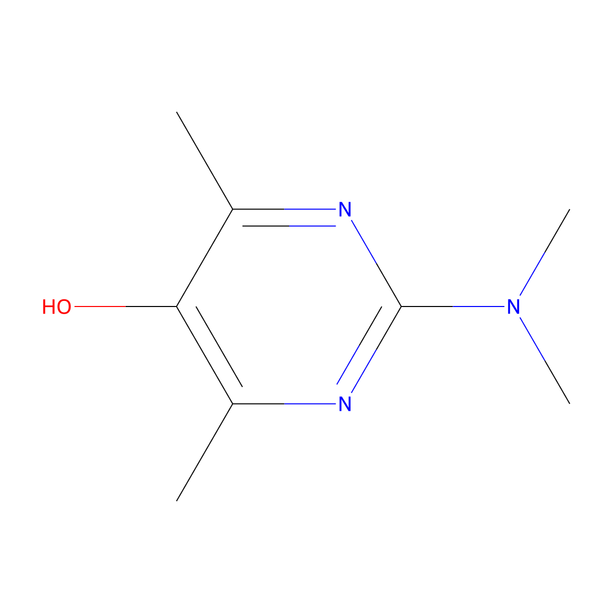 2-(Dimethylamino)-4,6-dimethylpyrimidin-5-OL molecular structure, CAS 345642-90-2