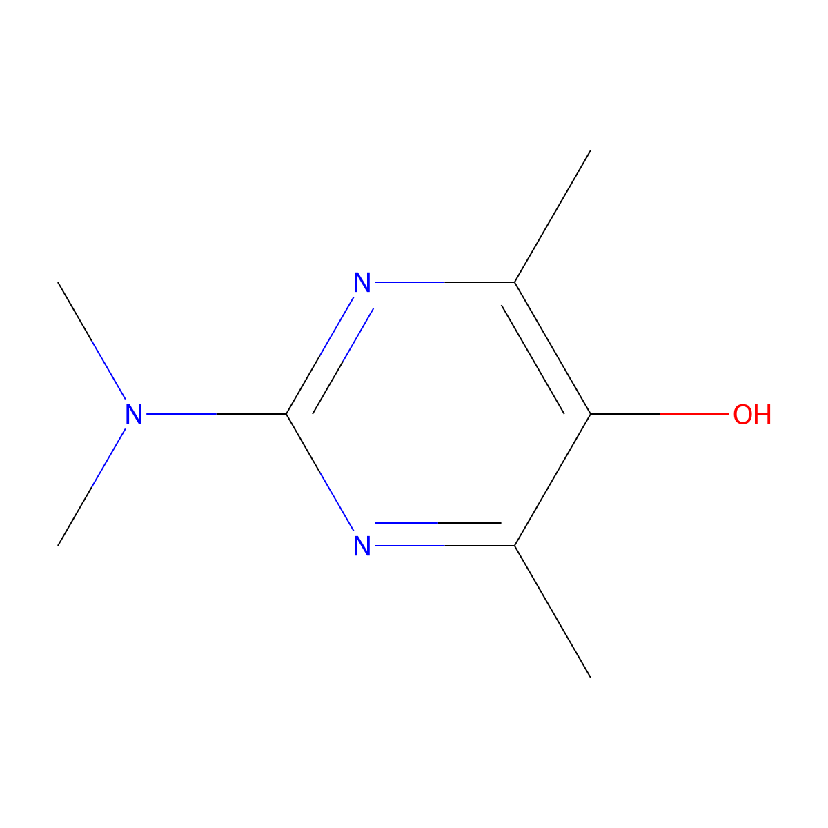 2-(Dimethylamino)-4,6-dimethylpyrimidin-5-OL molecular structure, CAS 345642-90-2