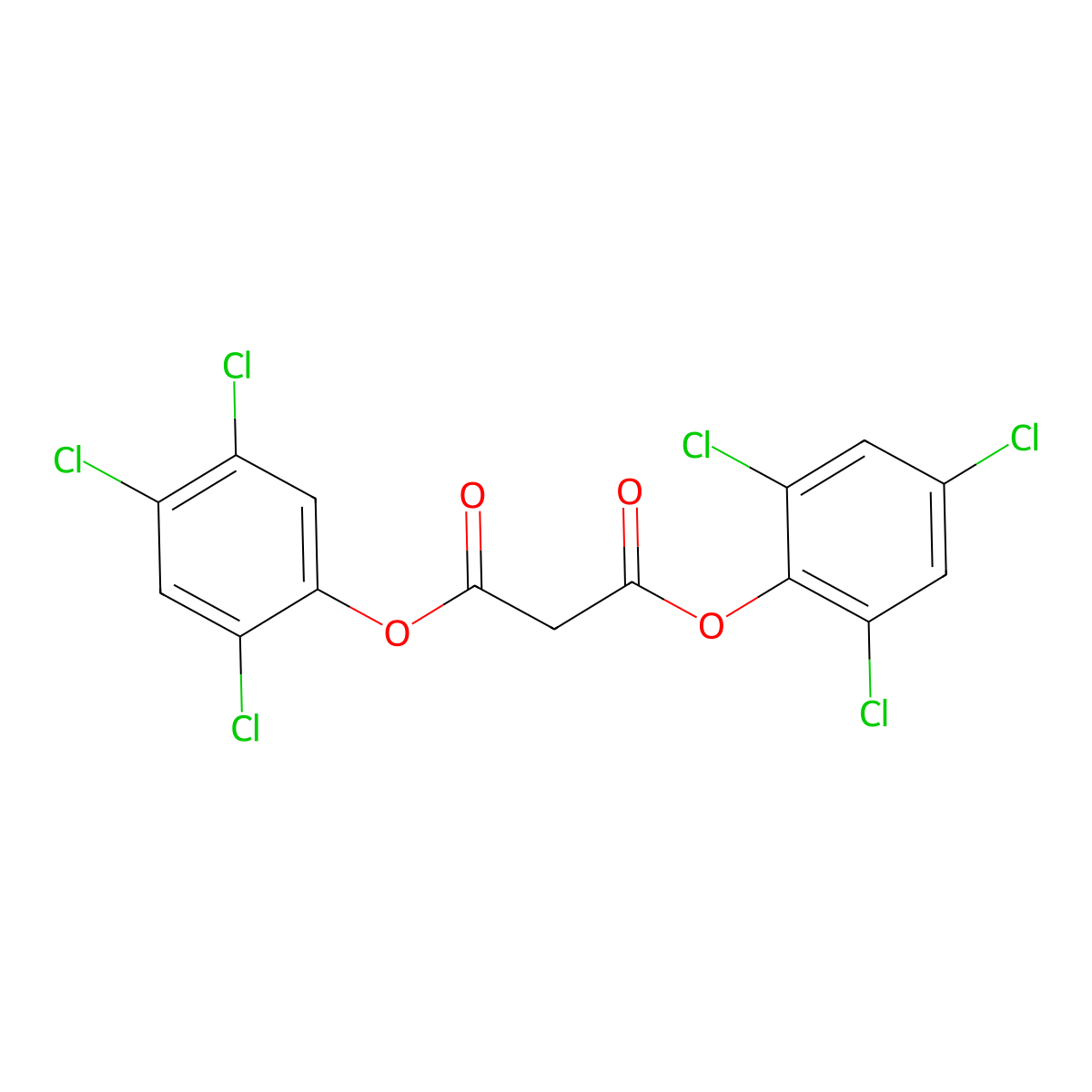 1-(2,4,5-Trichlorophenyl) 3-(2,4,6-trichlorophenyl) malonate molecular structure, CAS 345649-25-4
