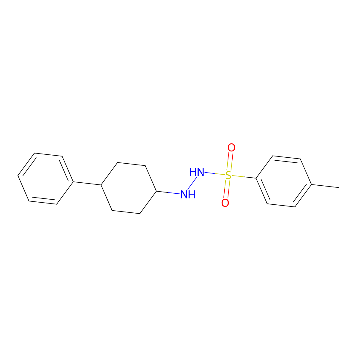 4-methyl-N'-(4-phenylcyclohexyl)benzenesulfonohydrazide molecular structure, CAS 345652-24-6