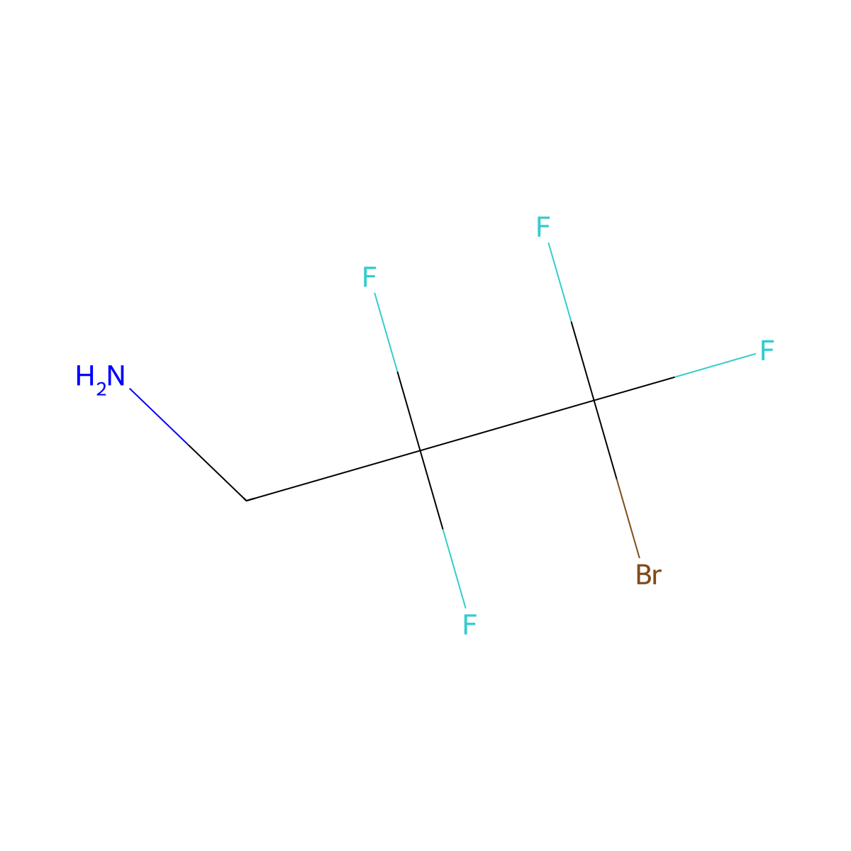 3-Bromo-2,2,3,3-tetrafluoropropylamine molecular structure, CAS 345658-95-9